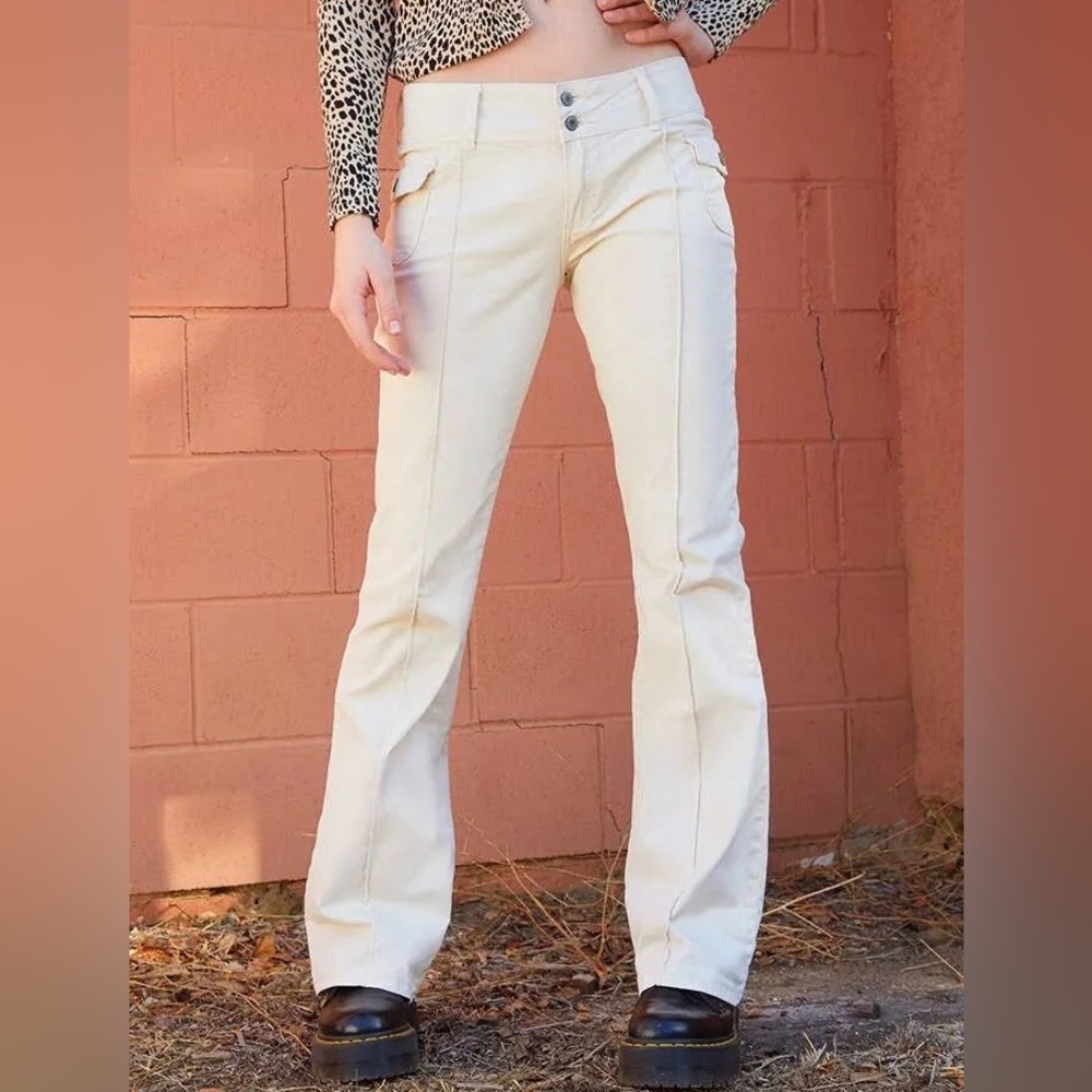 brandy melville john galt agatha low rise flare pants size small